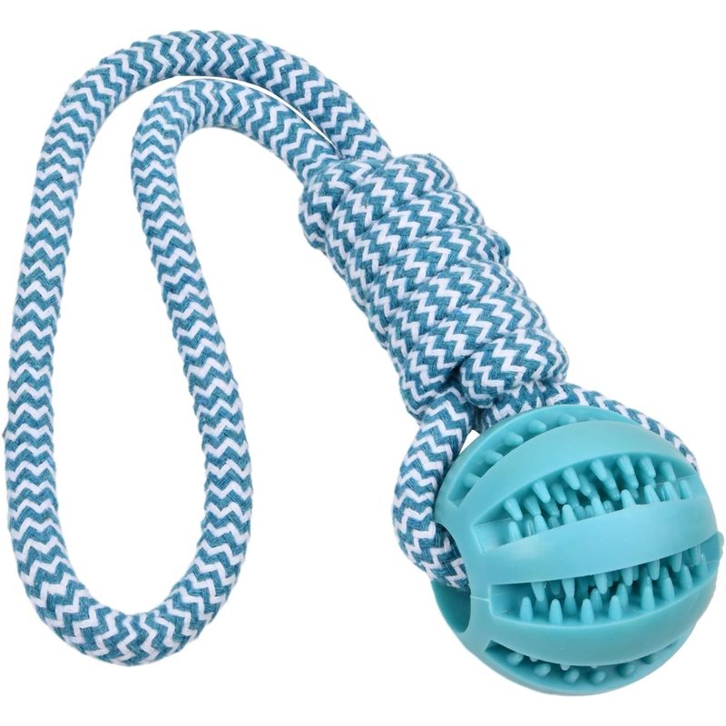 Indestructible Dog Chew Toy - Volumoon Ball on Rope - Indestructible