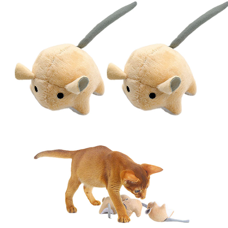 Catnip Interactive Plush Mouse - Plush Catnip Mice Toys For Cats