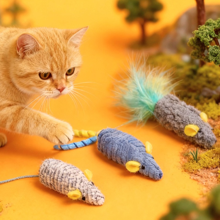 Cat Toys 3pcs Plush Simulated  - đánh giá và giá Catnip Interactive Plush Mouse