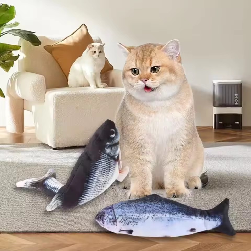 Cat Dog Toy Fish USB Charging  - đánh giá và giá Electric Floppy Fish Dog Toy