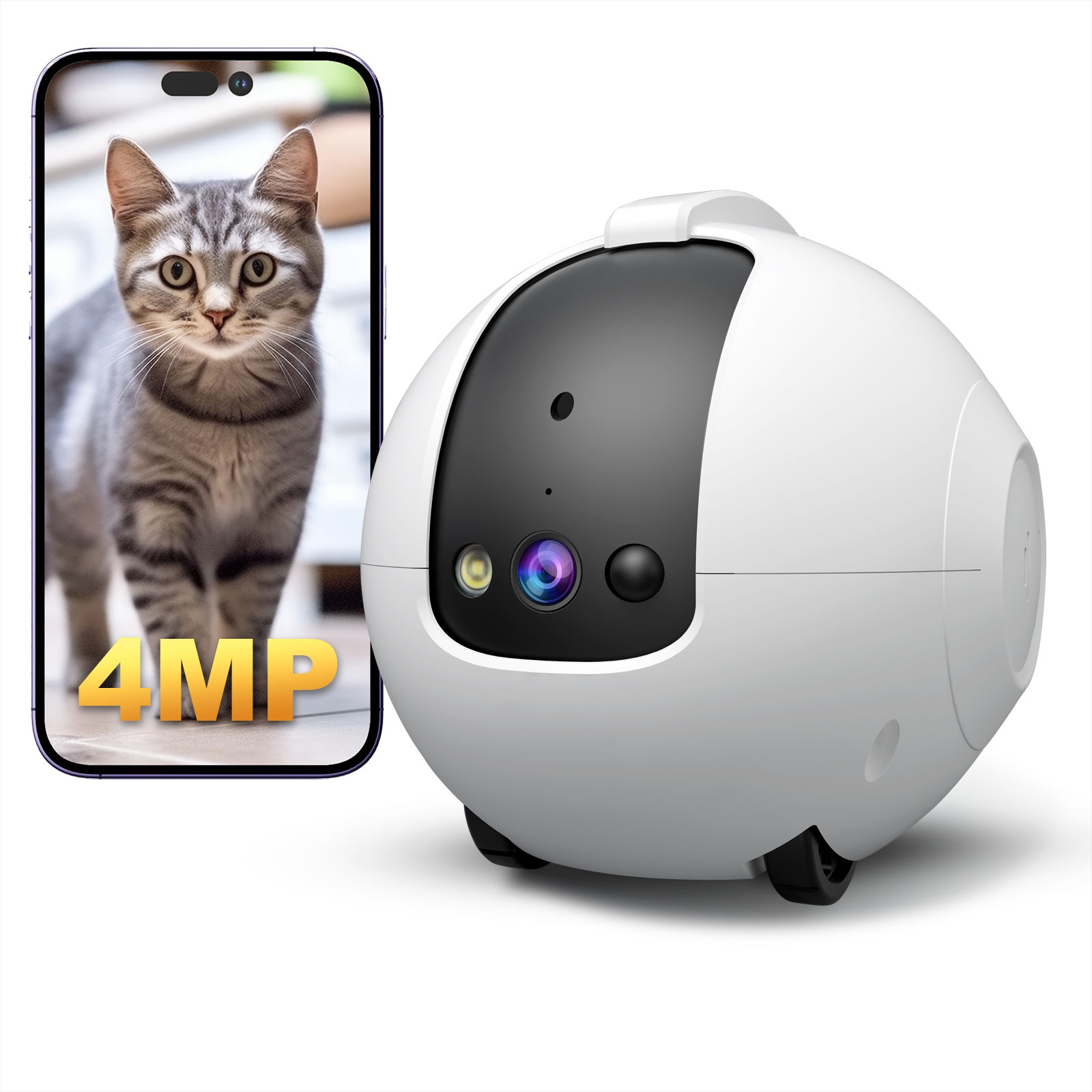 Pet Camera Robot 4MP Pet Compa - đánh giá và giá Cat Toys